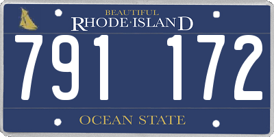 RI license plate 791172