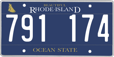 RI license plate 791174