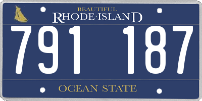 RI license plate 791187