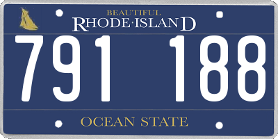 RI license plate 791188