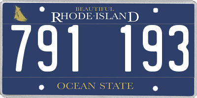 RI license plate 791193