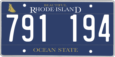 RI license plate 791194
