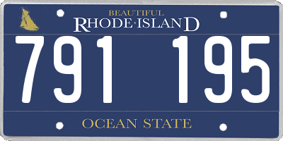 RI license plate 791195