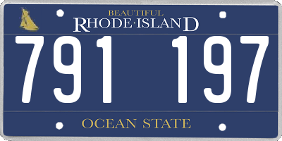 RI license plate 791197