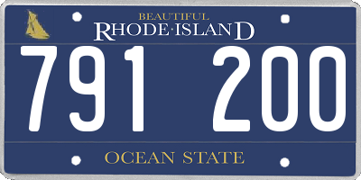 RI license plate 791200