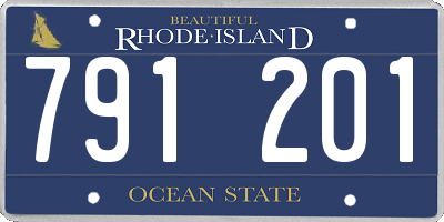 RI license plate 791201