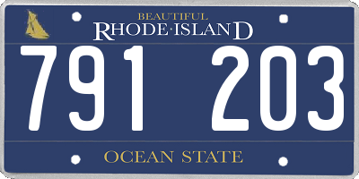 RI license plate 791203
