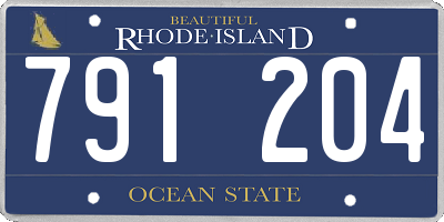 RI license plate 791204