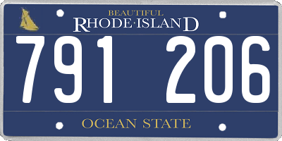 RI license plate 791206