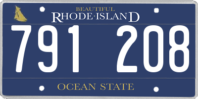 RI license plate 791208