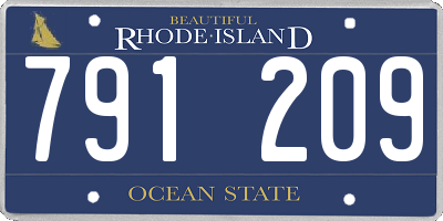 RI license plate 791209