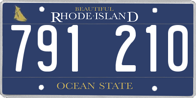 RI license plate 791210