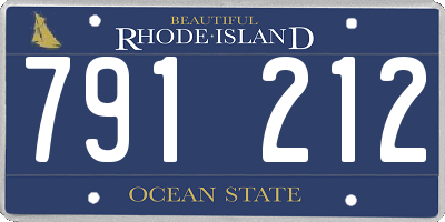 RI license plate 791212