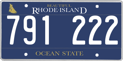 RI license plate 791222