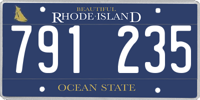 RI license plate 791235