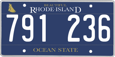 RI license plate 791236