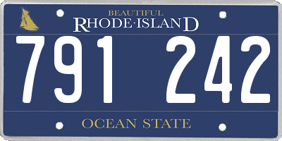 RI license plate 791242
