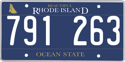 RI license plate 791263
