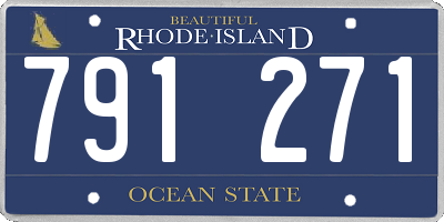 RI license plate 791271