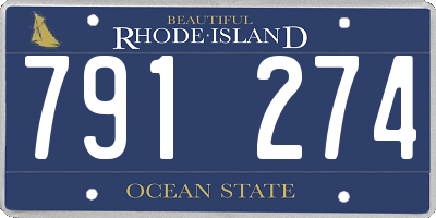 RI license plate 791274