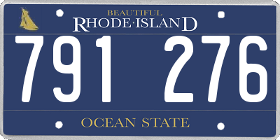 RI license plate 791276