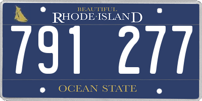 RI license plate 791277