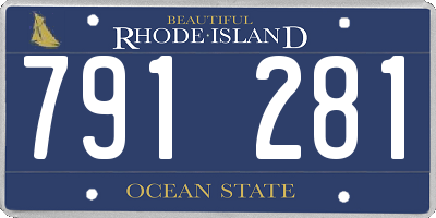 RI license plate 791281
