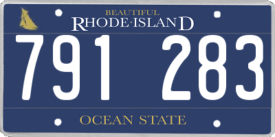 RI license plate 791283