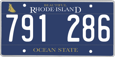 RI license plate 791286