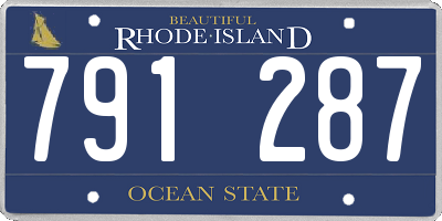 RI license plate 791287