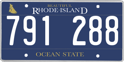 RI license plate 791288