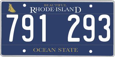 RI license plate 791293