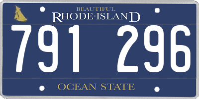 RI license plate 791296