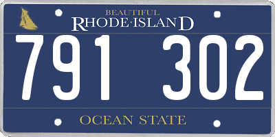 RI license plate 791302
