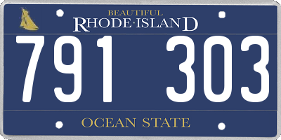RI license plate 791303