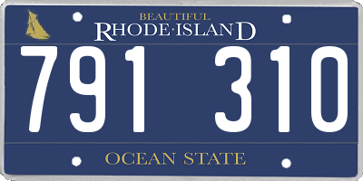 RI license plate 791310