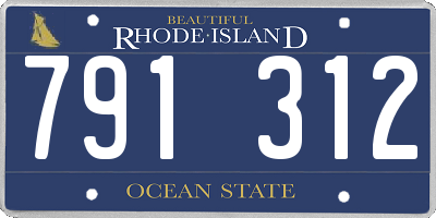 RI license plate 791312