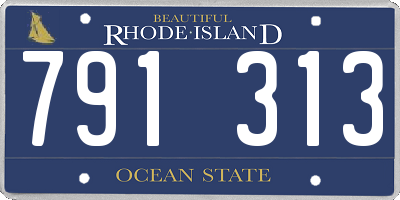 RI license plate 791313