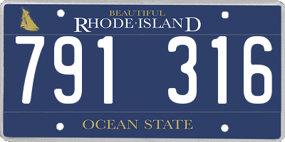 RI license plate 791316