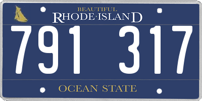 RI license plate 791317