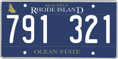 RI license plate 791321