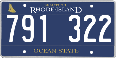 RI license plate 791322