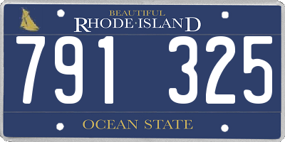 RI license plate 791325