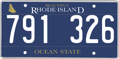 RI license plate 791326