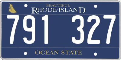 RI license plate 791327