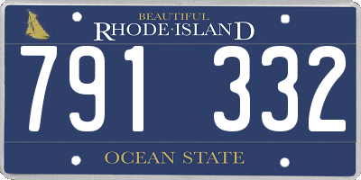 RI license plate 791332