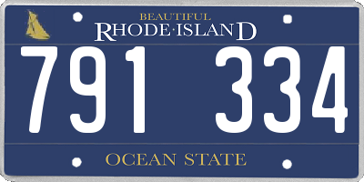 RI license plate 791334