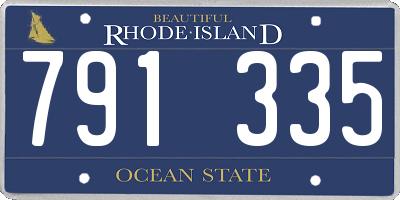 RI license plate 791335