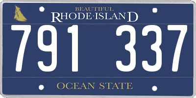 RI license plate 791337