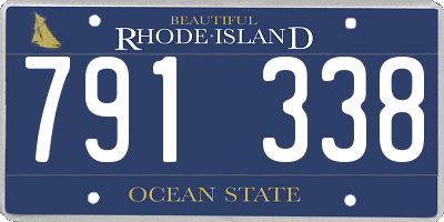 RI license plate 791338